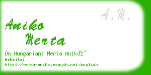 aniko merta business card